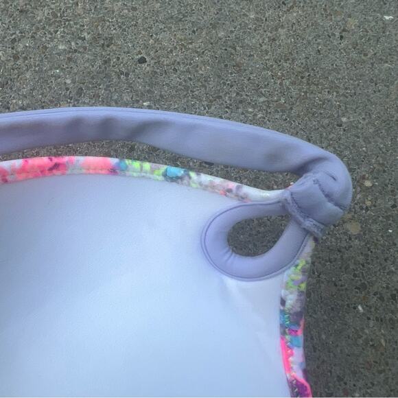 Victoria’s Secret 34C/M The Gorgeous Push-up Knockout Bikini Neon Splatter Foil - Picture 7 of 7